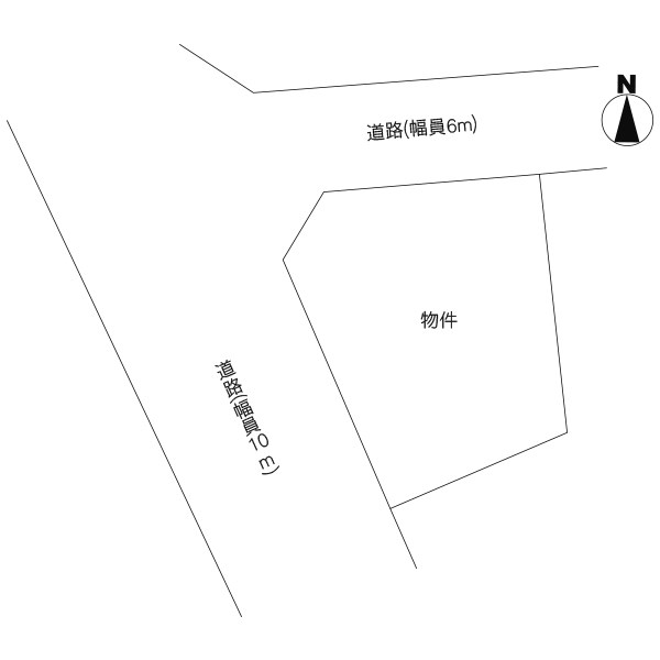ひたちなか市中根　土地 間取図・土地図