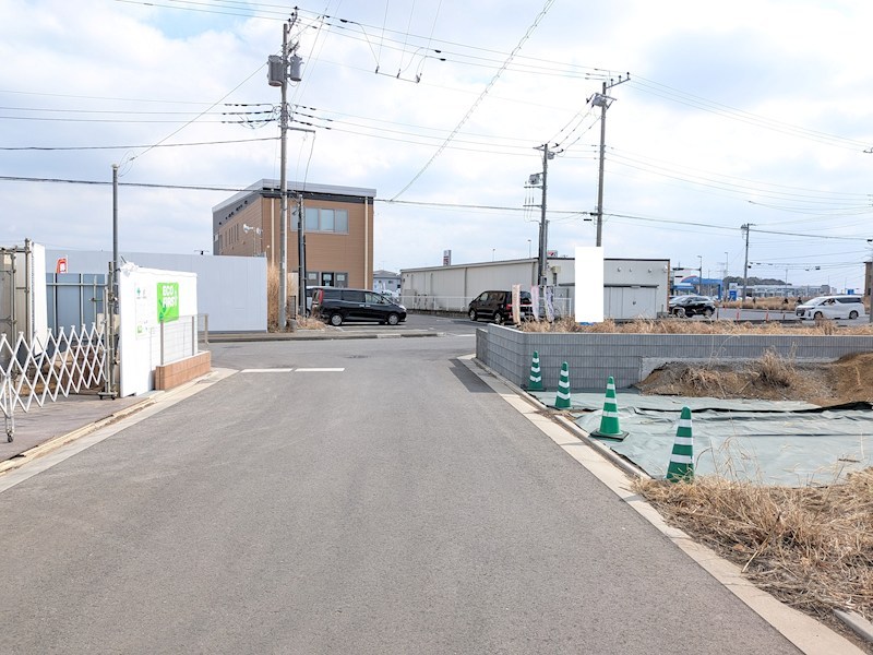 つくば市島名陣場 　分譲地　１号地 現地写真（前面道路含む現地写真）