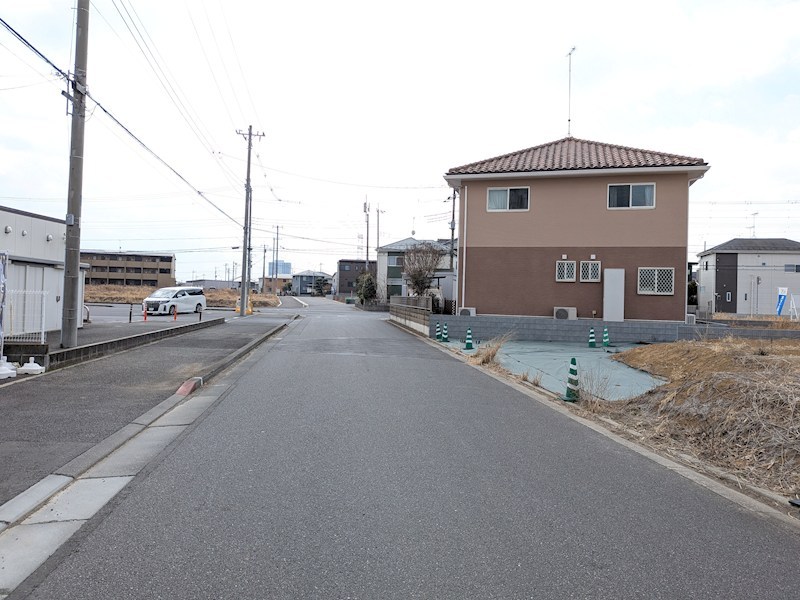 つくば市島名陣場 　分譲地　２号地 現地写真（前面道路含む現地写真）