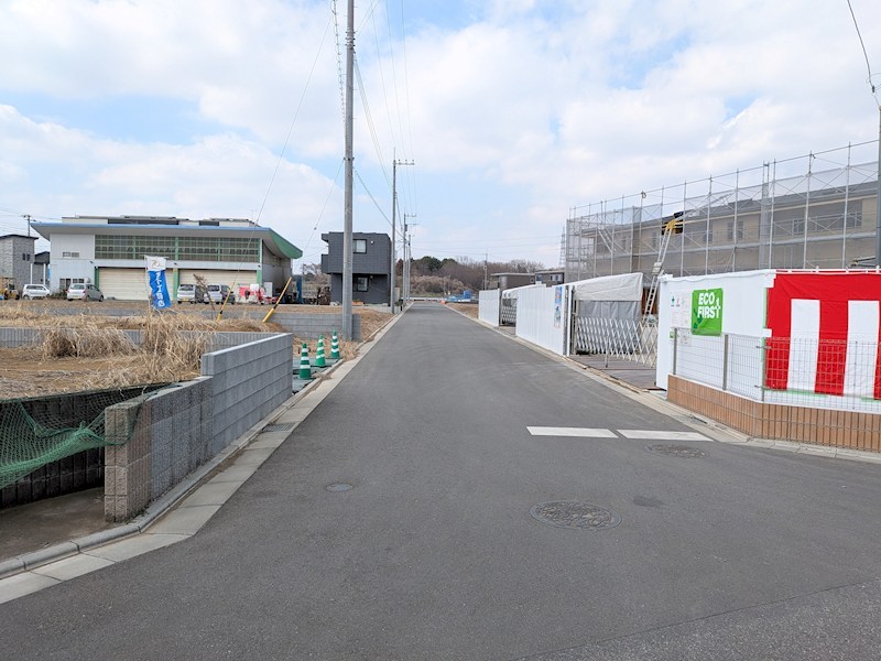 つくば市島名陣場 　分譲地　２号地 現地写真（前面道路含む現地写真）