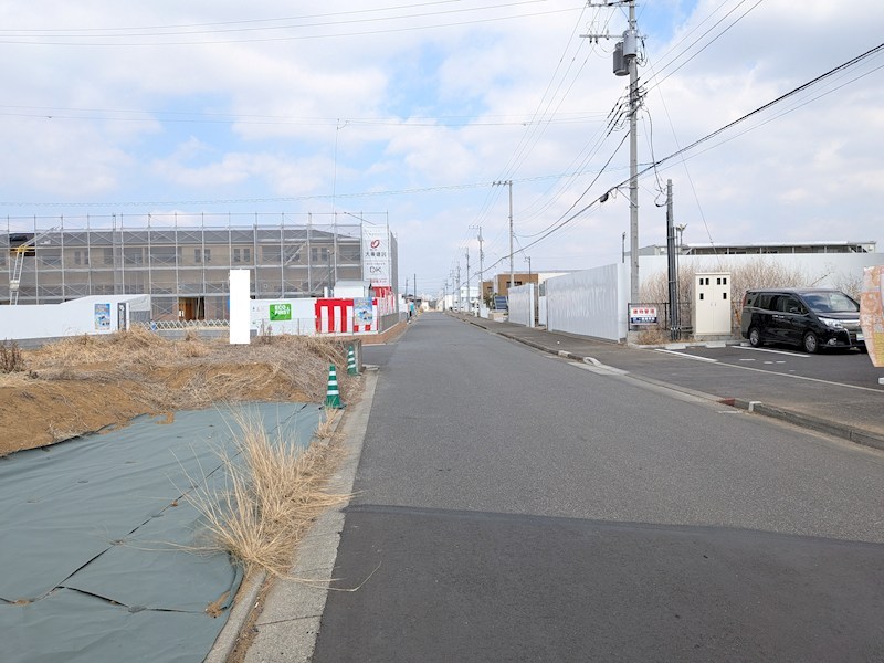 つくば市島名陣場 　分譲地　２号地 現地写真（前面道路含む現地写真）