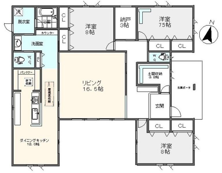 つくば市上郷　中古戸建 間取図・土地図