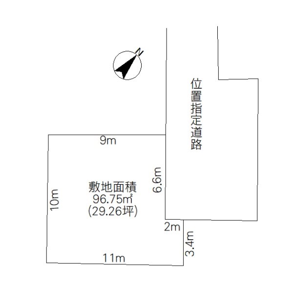 土浦市右籾　土地 間取図・土地図