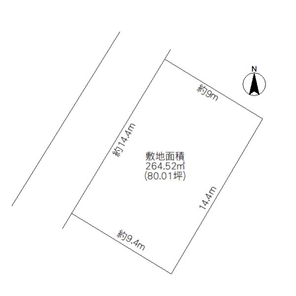 土浦市中村東3丁目　土地 間取図・土地図