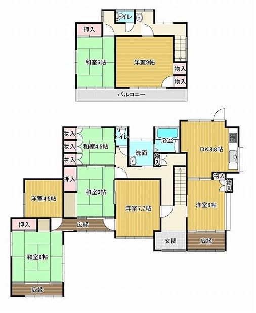 筑西市乙　中古戸建 間取図・土地図