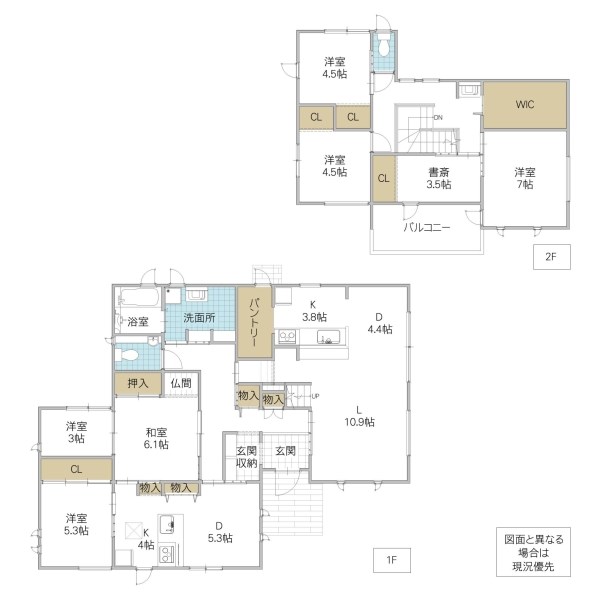 ひたちなか市足崎　中古戸建 間取図・土地図