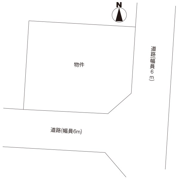 日立市川尻町６丁目　土地 間取図・土地図
