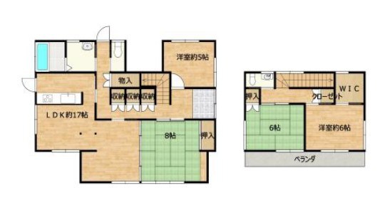 土浦市藤沢　中古戸建 間取図・土地図