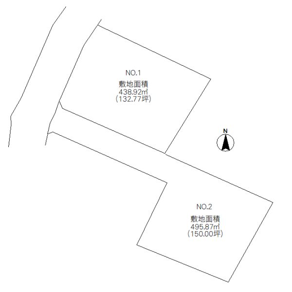 茨城県水戸市五平町2002-1の一部 間取図・土地図