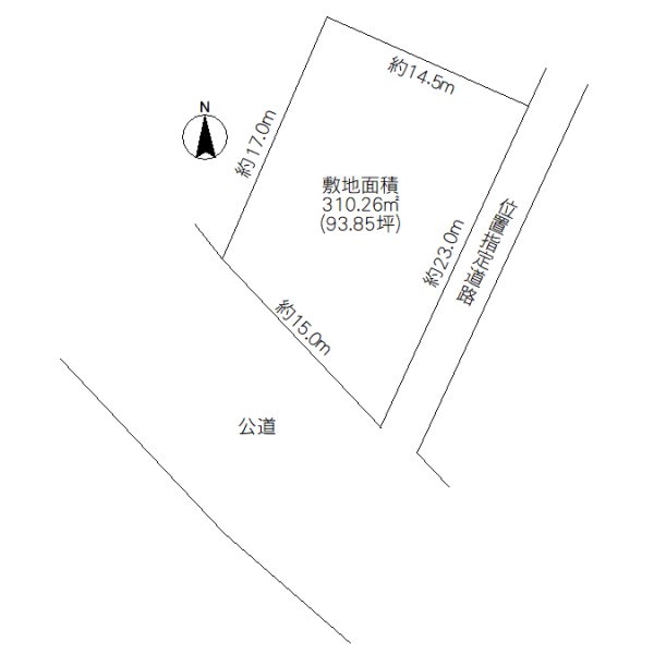 茨城県水戸市赤塚１丁目 間取図・土地図