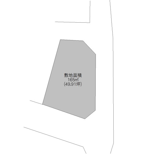 取手市米ノ井 土地 間取図・土地図