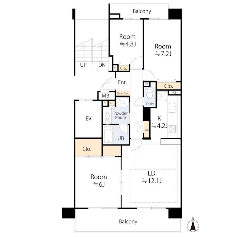 シティ能見台つどいの街壱番館 907号室 間取り図