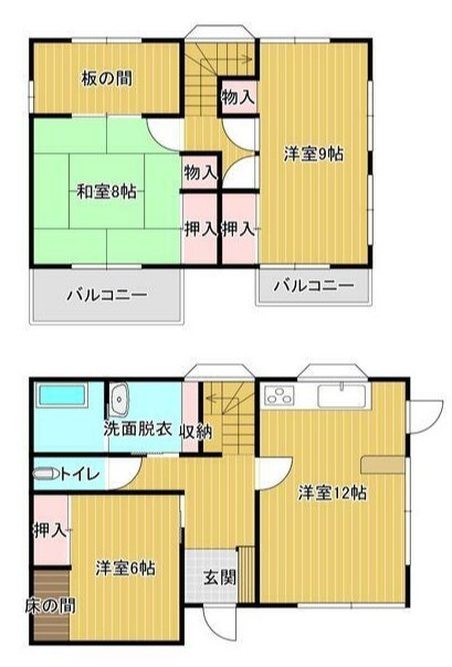 古河市尾崎　中古戸建 間取図・土地図