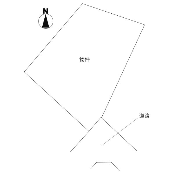 土浦市中貫　土地 間取図・土地図