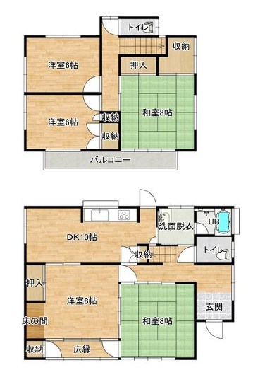 つくば市自由ケ丘　中古戸建 間取図・土地図