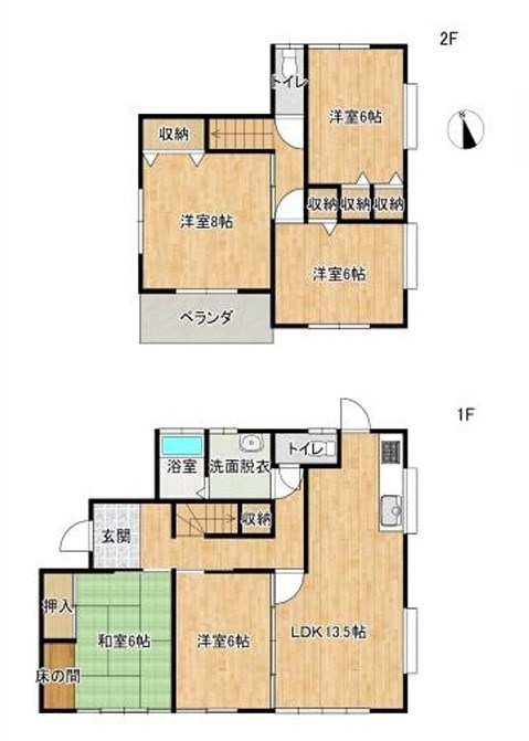 古河市中田　中古戸建 間取図・土地図
