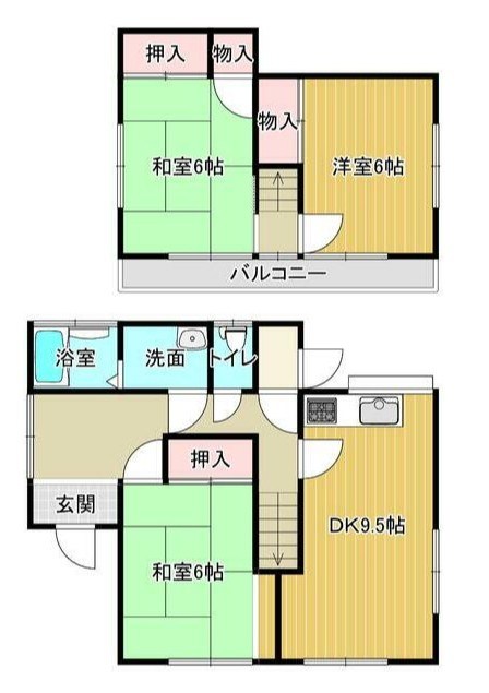 下妻市下妻丙　中古戸建 間取図・土地図