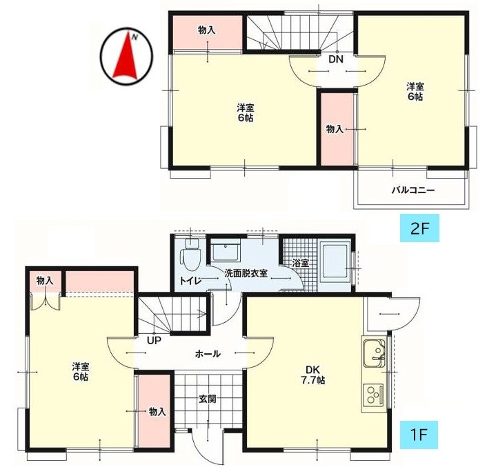 古河市坂間　中古戸建 間取図・土地図