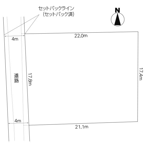 水戸市元吉田町　土地 間取図・土地図