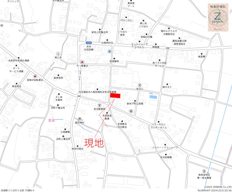 つくば市吉沼　土地 間取図・土地図