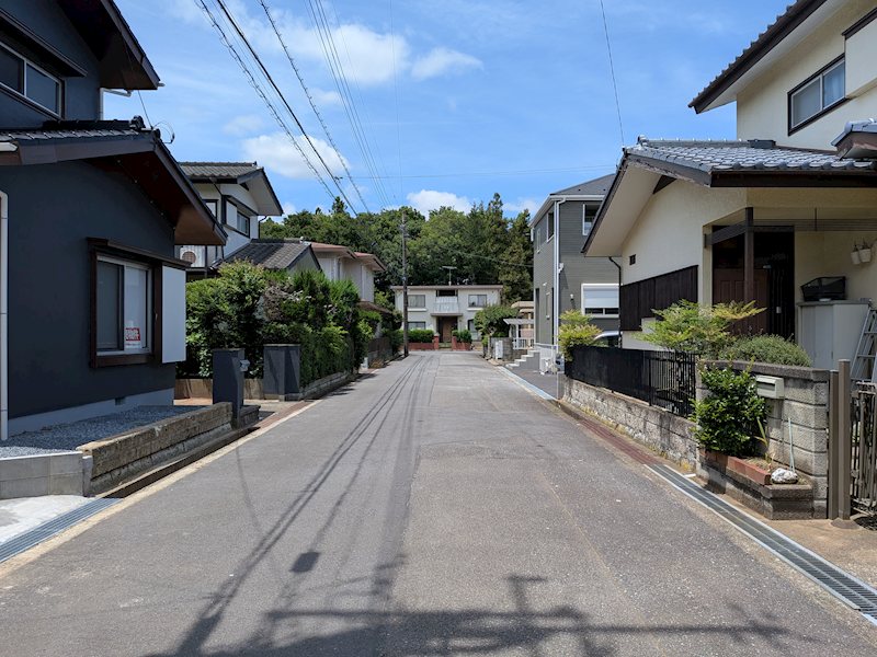 つくば市自由ケ丘　中古戸建 現地写真（前面道路含む現地写真）