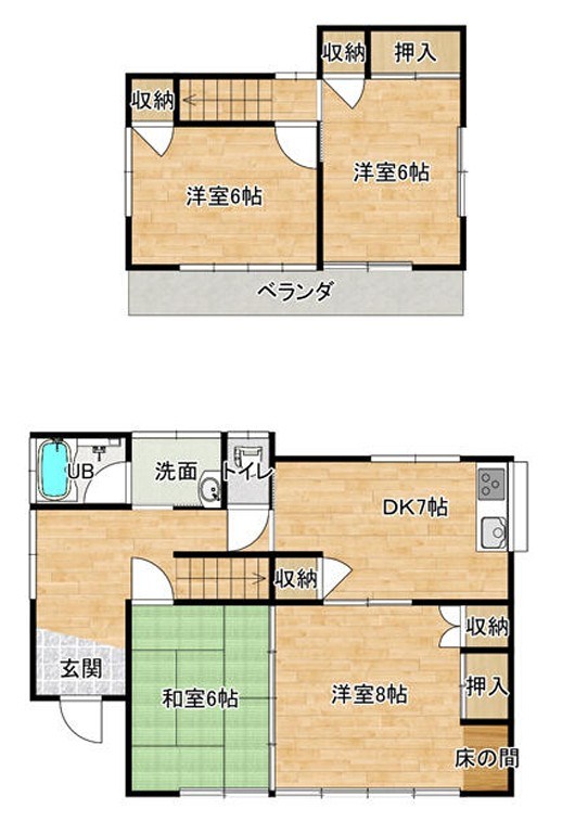常総市豊田　中古戸建 間取図・土地図