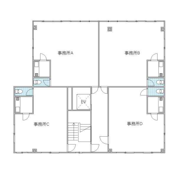 つくば市東新井　KMS.S2ビル 間取図・土地図