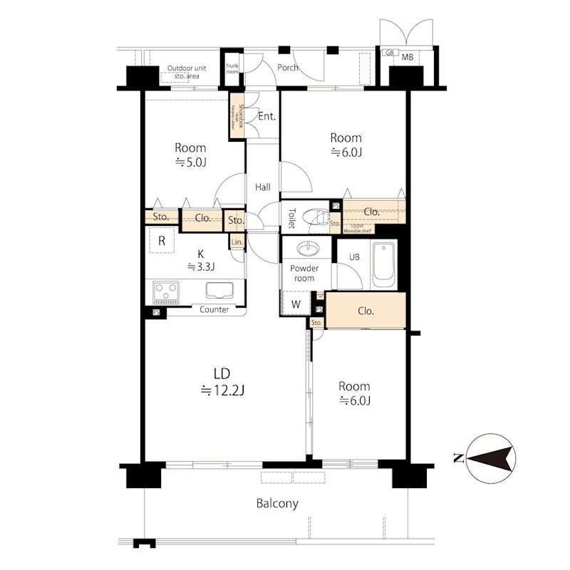 アリスガーデン横浜１番館 317号室 間取り図