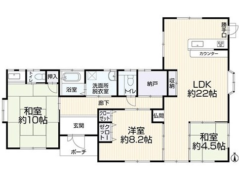 つくばみらい市陽光台２丁目　中古戸建 間取図・土地図
