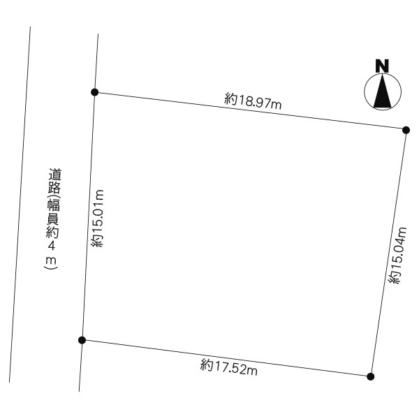 つくば市上ノ室　土地 間取図・土地図