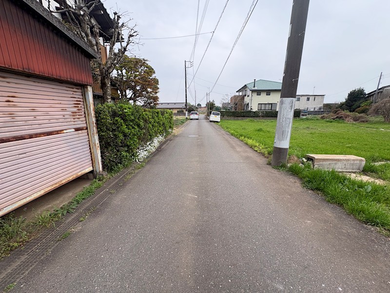 つくば市上ノ室　土地 現地写真（前面道路含む現地写真）