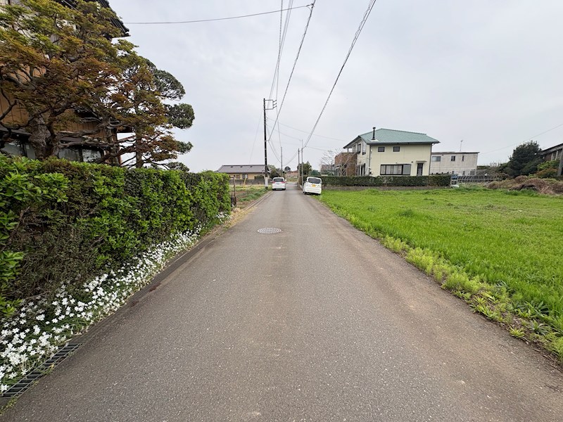 つくば市上ノ室　土地 現地写真（前面道路含む現地写真）