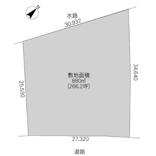 牛久市上柏田１丁目　土地 間取図・土地図
