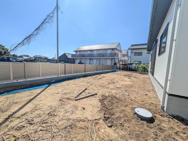つくば市要元猿壁　新築戸建４期　１号棟 現地写真（庭）
