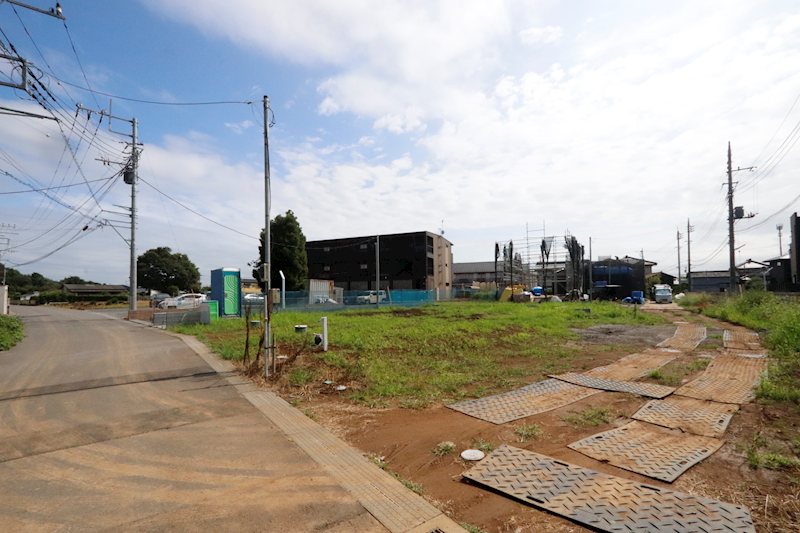 つくば市要元猿壁　新築戸建４期　３号棟 現地写真（前面道路含む現地写真）
