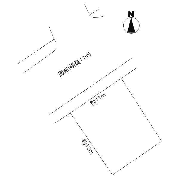 つくば市自由ヶ丘　土地 間取図・土地図