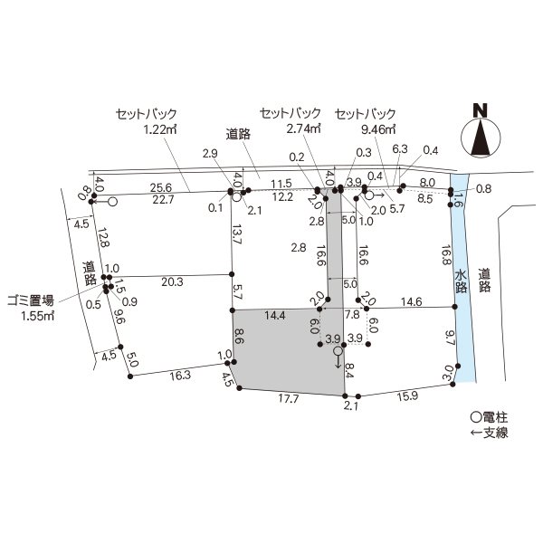 つくば市上境　Ｄ区画 間取図・土地図