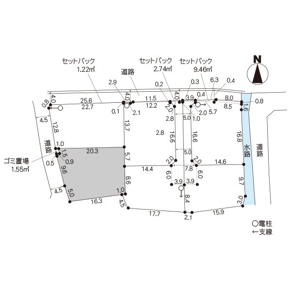 つくば市上境　Ｂ区画 間取図・土地図