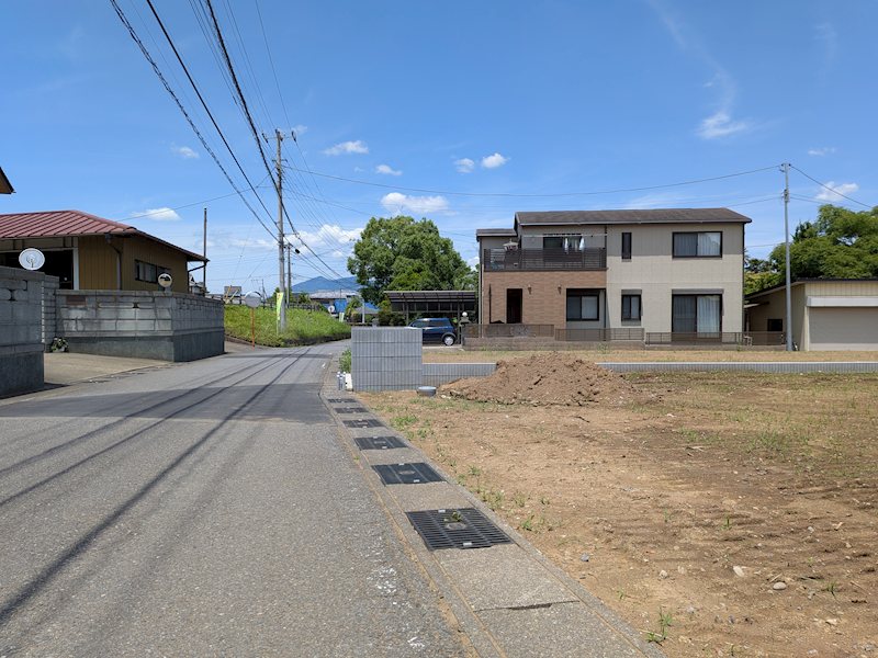 つくば市上境　Ｂ区画 現地写真（前面道路含む現地写真）