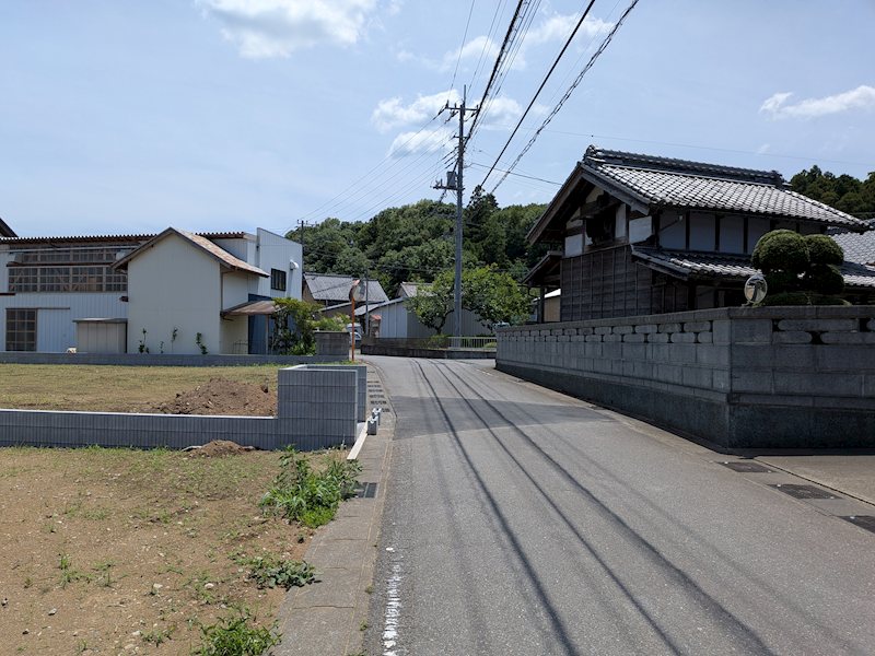 つくば市上境　Ａ区画 現地写真（前面道路含む現地写真）