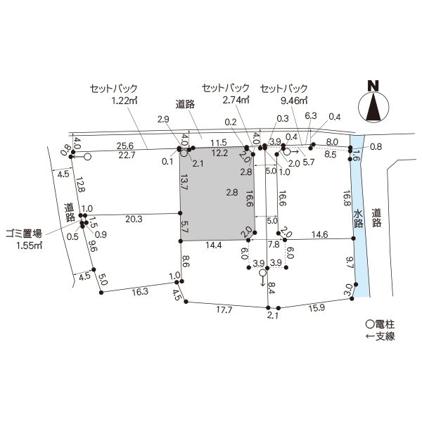 つくば市上境　Ｃ区画 間取図・土地図