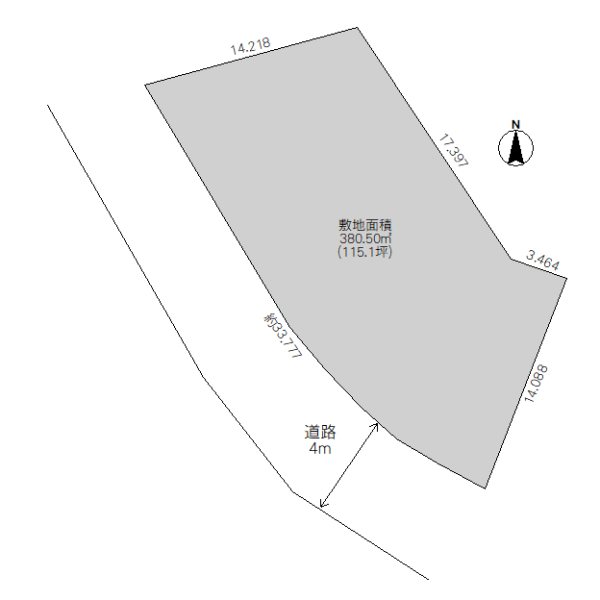 守谷市板戸井　土地 間取図・土地図