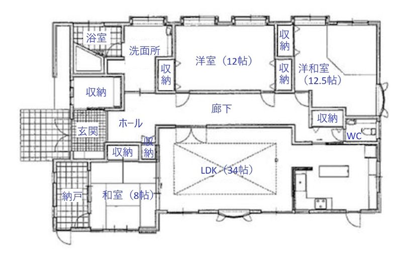 つくば市安食　中古戸建 間取図・土地図