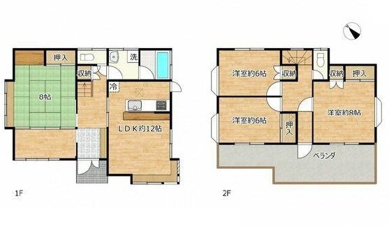 古河市東諸川　中古戸建 間取図・土地図