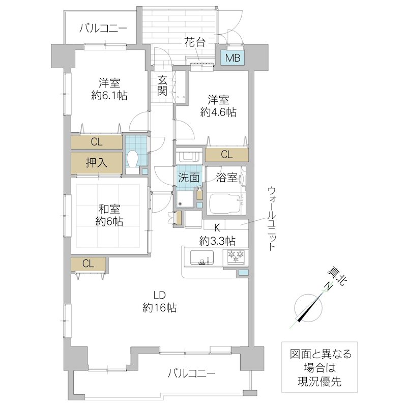 ロータリーパレス土浦  間取図・土地図