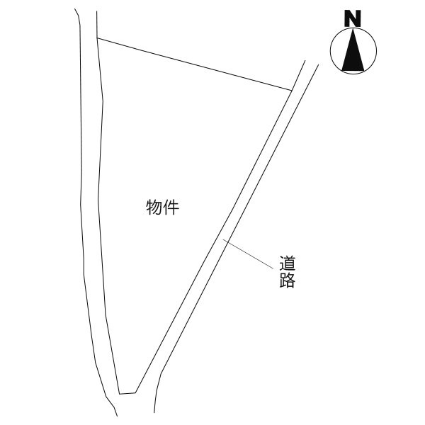 常陸太田市三才町　土地 間取図・土地図
