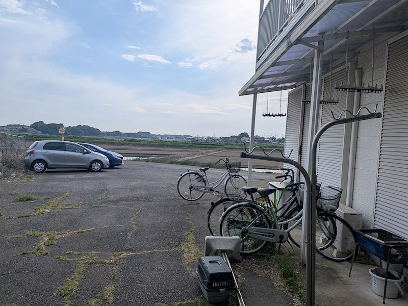 常総市向石下　アパート 現地写真（バルコニー）