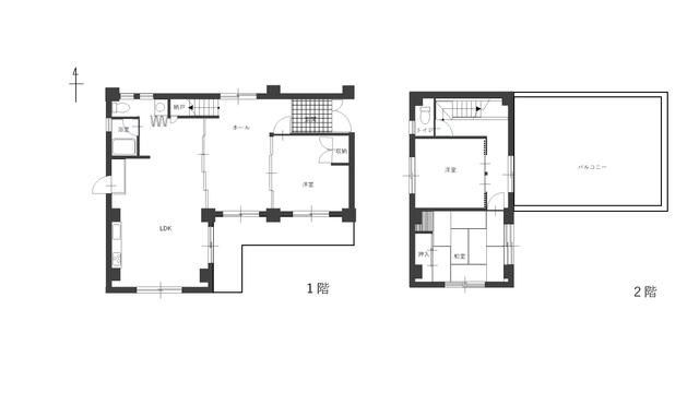 取手市戸頭３丁目　中古戸建 間取図・土地図