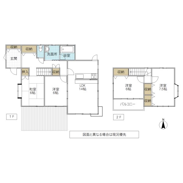 かすみがうら市坂　中古戸建 間取図・土地図