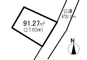 土浦市天川　土地 間取図・土地図
